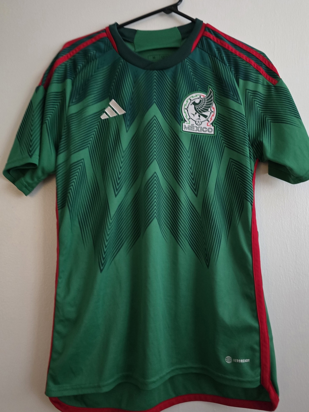 adidas Mexico National Team Men's Soccer Jersey Green/Red Size M